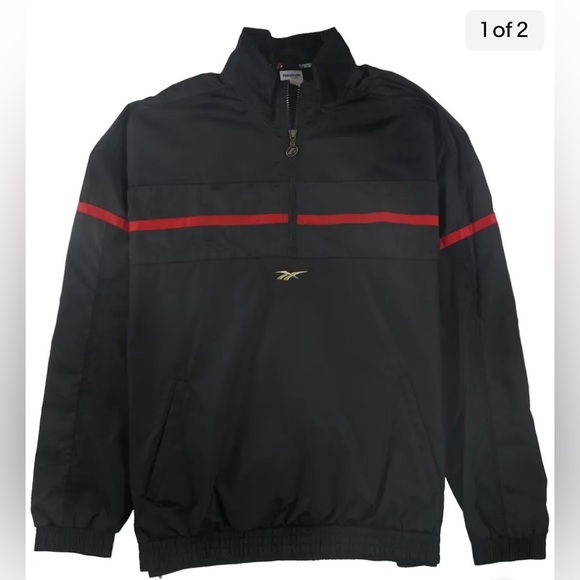Reebok Mens Iverson I3 Track Jacket, Black, Large - Picture 1 of 2